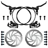 ROADNADO Fahrrad Hydraulische Scheibenbremsen Set MTB Hydraulische Scheibenbremsen Set 160mm vorne 800mm hinten 1400mm Aluminium-Legierung Ölbremse Hohe Bremskompatibilität für Universal