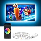 Govee LED TV Hintergrundbeleuchtung, 3m RGB LED Strip kompatibel mit Alexa und Google Assistant, APP-Steuerung, USB betrieben, für 46-60 Zoll Fernseher und PC (nur unterstützt 2.4 GHz WiFi)