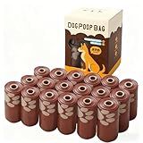 CCILAND 270 Stück Hundekotbeutel, 18 Rollen Kotbeutel für Hunde mit Milchschokoladenduft, Auslaufsichere Hunde Kotbeutel, Dick und Stark, 22 x 30 cm