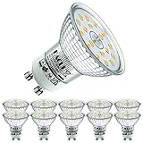 EACLL 10er-Pack GU10 LED 4000K 4.9W Ersetzt 75W Halogen Leuchtmittel, Neutralweiss 585 Lumen Birnen, AC 230V Flimmerfrei Strahler, Abstrahlwinkel 120 Grad Spot, Nicht Dimmbar Reflektorlampen