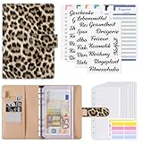 KONVINIT Budget Planner A6 Budget Binder,Budgetplaner mit Folien Deutsch,Ringbuch Finanzplaner mit Geldumschläge,Budgetsheets und Kategorien-Etiketten,Um Geld Sparen,Money organizer