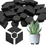 SNAIL GARDEN 40Pcs unsichtbare Topffüße, Composable Hexagon Blumentopf Füße Risers für Muti-Styles Töpfe, rutschfeste Gartenarbeit Topf Füße Pads für Indoor Outdoor Pflanzgefäße Garten Pflanze Töpfe