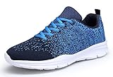 DAFENP Sportschuhe Laufschuhe Atmungsaktiv Leichte Turnschuhe Gym Fitness Sneaker für Herren Damen (Blau, Numeric_39)