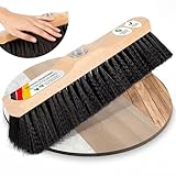 ORGAFLIX Besen ohne Stiel mit weichen Borsten 28cm, rostfreies Metallgewinde 24mm, Deutsche Qualitätsmischung, Stubenbesen, Zimmerbesen, Kehrbesen ohne Besenstiel, Made in Germany