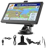 Riloer Navigationsgeräte für Auto Universal GPS Navigation Kit, 7 Zoll Sat Navi Display mit Klammer FM-Sender,Kartennavigation, mehrsprachige Einstellungen, MP3 Spielen, mit Stand