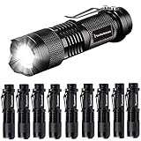 POCKETMAN Mini Taschenlampe 7 W 300 Lumen Tragbare Mini LED Taschenlampe Einstellbarer Fokus Zoomable Taschenlampe für Beleuchtung (10 Packungen)