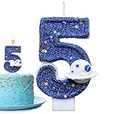 Zahlenkerzen für Geburtstagskuchen, Geburtstagskerzen, helle Kerze mit Weltraumthema, Partyzubehör, Kuchendekoration, dekorative Kerzen für Familie