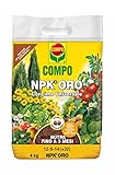 Compo NPK ORO Universaldünger für Gartenbau-, Obst- und Zierpflanzen, im Topf und voller Erde, nährt bis zu 3 Monate, 4 kg