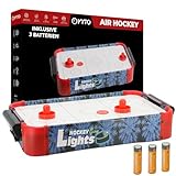 KYTO Air Hockey, Airhockey spieltisch air Hockey spieltisch mit Luft, Tisch EIS-Hockey, Partyspaß für Kinder und Erwachsene 50x30cm, mit LED