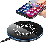 Wireless Charger 20W Max Schnelles Kabellosen Ladepad Induktions Ladegerät Kompatibel mit Samsung Galaxy S23/S22/S21/S20/S10, Kompatibel mit iPhone 14/13/12/11 Serie