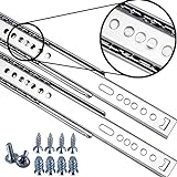 Stahlia Schubladenschienen 27mm x 246 mm (1 Paar) Teilauszug Schubladenauszug Kugelauszug Rollenauszug Schienen Führung Schienensystem Auszugsschienen Kugelführung