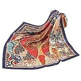 FAIRYGATE Schal für Damen Halstuch Quadratische Haarschals Wraps Großes Satin Kopftuch 80007