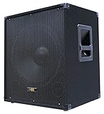 E-Lektron SUB-Q38A PA-Subwoofer Aktiv 15'/38cm Bass Lautsprecher Box mit integrierter Endstufe 600W-Peak