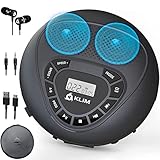 KLIM Speaker + CD Player mit Lautsprecher + NEU + Wiederaufladbarer Akku + Tragbarer CD-Spieler mit Kopfhörern + SD/TF-Karte + AUX + Idealer Auto-CD-Spieler + CD Player tragbar mit Lautsprecher
