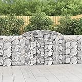 KLYEON Gabionen mit Hochbogen 15 STK 300x30x100/120cm Verzinktes Eisen Blumentöpfe & Pflanzgefäße, Gartenpflege