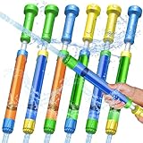 6 Stück Wasserpistole Kinder, 32 cm Wasserspritze Wasserspritzpistole Kinder mit 8-10 M Füße großer Reichweite Spritzpistole Wasser Bunte Set für Jungen und Mädchen Party Strand Pool Spielzeug