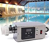 Tagtuell 3KW Poolheizung, Pool Heizung Elektrisch, Elektro-Wärmetauscher für warme und kalte Badewannen, Pools, Heiz- und Konstanttemperaturfunktionen