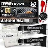 Coconix Leder- & Vinyl-Reparaturset – Schwarz & Grau | Repariert Risse, Löcher, Kratzer & Abblätterungen | Für Möbel, Autositze & Jacken | Anpassbare Farben