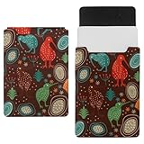 Eslifey 13 Zoll Slim Laptop Sleeve Case Ledertasche mit Magnetverschluss, niedliches Kiwi-Vogelmuster, Mikrofaser-Ledertasche