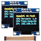 GeeekPi 2 Stück OLED Display Modul I2C IIC 128X64 0,96 Zoll Display Modul gelb blau zweifarbiges Display für Raspberry Pi Arduino 51 Series MCU STM32 R3 und Mega