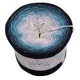 Farbverlaufsgarn Infinity 4 oder 3 fädig Bobbel Wolle häkeln stricken (Infinity - Marine außen, 4 Fach - 300g/1140m)