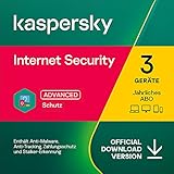 Kaspersky Internet Security 2023 | 3 Geräte | Jährliches Abo | Windows/Mac/Android | Aktivierungscode per Email