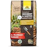 Neudorff NeudoHum Hochbeet- & GartenKompost – Torffreier Bio-Kompost ideal als zweite Schicht im Hochbeet, unkrautfrei und nährstoffreich, 40 Liter