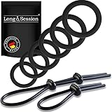 Long.Session® Penisring Set verstellbar + immer passend + Sexspielzeug für Paare extrem Sex Toyset Herren + Cockring Silikon + Hodenring für den Mann