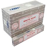 Satya Räucherstäbchen White Sage, 12 Packungen à 15 g