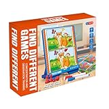 Husoiuy Familien Kartenspiel | Unterschiede Bilderspiel | Lernspielzeug Für Kinder Ab 3 Jahre Zur Förderung Von Konzentration Und Motorik Bei Reisen Zu Hause Im Kindergarten
