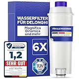 MILUX® 6x Wasserfilter für DeLonghi Magnifica S & Evo, Dinamica, Primadonna, Eletta Explore - passend für alle DeLonghi Maschinen