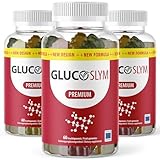 GlucoSlym Gummibärchen Original | GlucoSlym Gummibärchen - GlucoSlym Gummies Original mit natürlichem Kräuteraroma - Fruchtgummies - 60 Gummies 3x