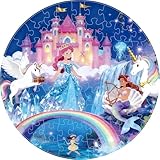 Einhorn Meerjungfrauen Bodenpuzzle,80PCS Große Einhorn Prinzessin Boden Puzzle für Kinder 3-8Jahren,Jumbo Princess Castle Puzzle Lernspielzeug Puzzle Geburtstags- und Weihnachts Geschenk für Kinder