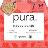 Pura Öko Höschen Gr.7 (17kg+) 16 Stück Einweg Unterhosen für empfindliche und allergische Haut parfümfrei Seitenauszug
