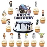 Tortendeko, Geburtstag Cake Topper, Cartoon Cupcake Topper Deko,25 Stück Sci-Fi-Kuchendekoration, Muffin Decoration Birthday Party Supplies für Kinder Themenpartys