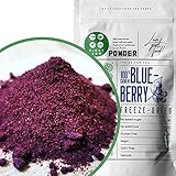 Getrocknete Heidelbeeren in Pulver | Vaccinium Myrtillus Heidelbeerpulver Gefriergetrocknete Früchte | Wilde Blaubeeren Pulver Heidelbeer Fruchtpulver Gefriergetrocknet Freeze Dried Blueberry Powder