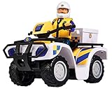 Simba 109251093 - Feuerwehrmann Sam Polizei Quad, mit Malcolm Figur, mit Zubehör, Staffel 12, ab 3 Jahren