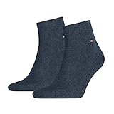 Tommy Hilfiger Herren Socken TH MEN QUARTER 2P, Gr. 43/46, Blau (jeans)
