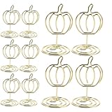 MAGICLULU 12 Stück Sitzkartenhalter Tischnummernhalter für die Hochzeit Mini-Büroklammern Tischkartenhalter für die Hochzeit Inhaber der Tabellennummer Nennen Sie Kartenclip Golden