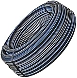 PE Rohr Außendurchmesser 25mm - Länge 50m Meter Rolle - Druck PN 12,5 Bar Trinkwasser geeignet für Klemmverbinder Fitting Bewässerung Wasser Leitung Verlegerohr Ringware Kunststoff