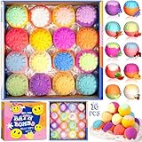 BBLTIFF Badekugeln, Badebomben Geschenkset 16er Pack, Badebomben Frauen, Rein Natürlichen Ätherischen Ölen, Badebomben Weihnachten, für Wellness, Schaumbad, Weihnachten, Valentinstag Geschenke