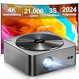 Ultimea Beamer Full HD 1080P Native mit Autofokus und 6D Trapezkorrektur, Beamer 4K Heimkino Unterstützt 700 ANSI 21.000 Lumen, 5G WiFi Projektor Bluetooth, Outdoor Beamer für iOS/Android/TV Stick
