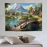 PAZZK Paradies Wandteppich Wandbehang Für Wohnzimmer Tapisserie Schlafzimmer Wohnheim Wandtuch Wanddeko 150×200cm