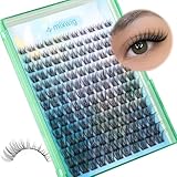 Natürliche Wimpern Wispy Cluster Wimpernverlängerung C Curl Einzelwimpern 8-16mm Wimpernverlängerung Natural Look Cluster Wimpern Dünnes Wimpernband Wimpernbüschel von Lvmixwig