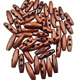 50 Stück Knebelknöpfe aus Holz, zum Nähen, Stricken und Häkeln, perfekt für Oberbekleidung, Mäntel, Strickwaren, 30 mm Länge, Holz