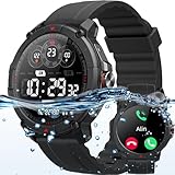 Parsonver Smartwatch Herren Rund Mit GPS,1,38' HD Dispaly schrittzähler Uhr mit Schlaf, Herzfrequenz, SpO2, Stress, Fitnessuhr mit telefonfunktion, Alexa, 100 Sportmodi 3ATM Wasserdicht Sportuhr