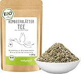 Himbeerblättertee BIO 100g | 100% - naturbelassen | Himbeerblätter getrocknet | Premiumqualität - Himbeerblättertee Schwangerschaft | Labor geprüft - bioKontor