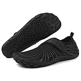 RFAHSDYDE Outdoor Strandschuhe Damen Driftschuhe Surfschuhe Herren Wasserpark Skateboardschuhe Wanderschuhe Barfußschuhe Wasserschuhe Indoor Fitnessschuhe, Schwarz, 38 EU