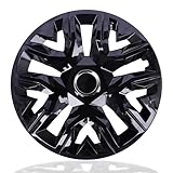 NRM Perfecto Black Radkappen 15 Zoll für Stahlfelgen | 15“ Radzierblenden 4er Set Schwarz