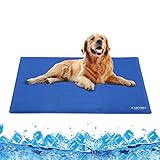 CAROMIO Haustier Kühlmatte, Dog Cooling Mat Kühlmatte für Hund Katzen Haustier Selbstkühlende Matte Hundematte Kühlkissen Pad Hunde-Kühlkissen Pet Cooling Pad 90×50 cm